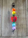 Rainbow teach keychain