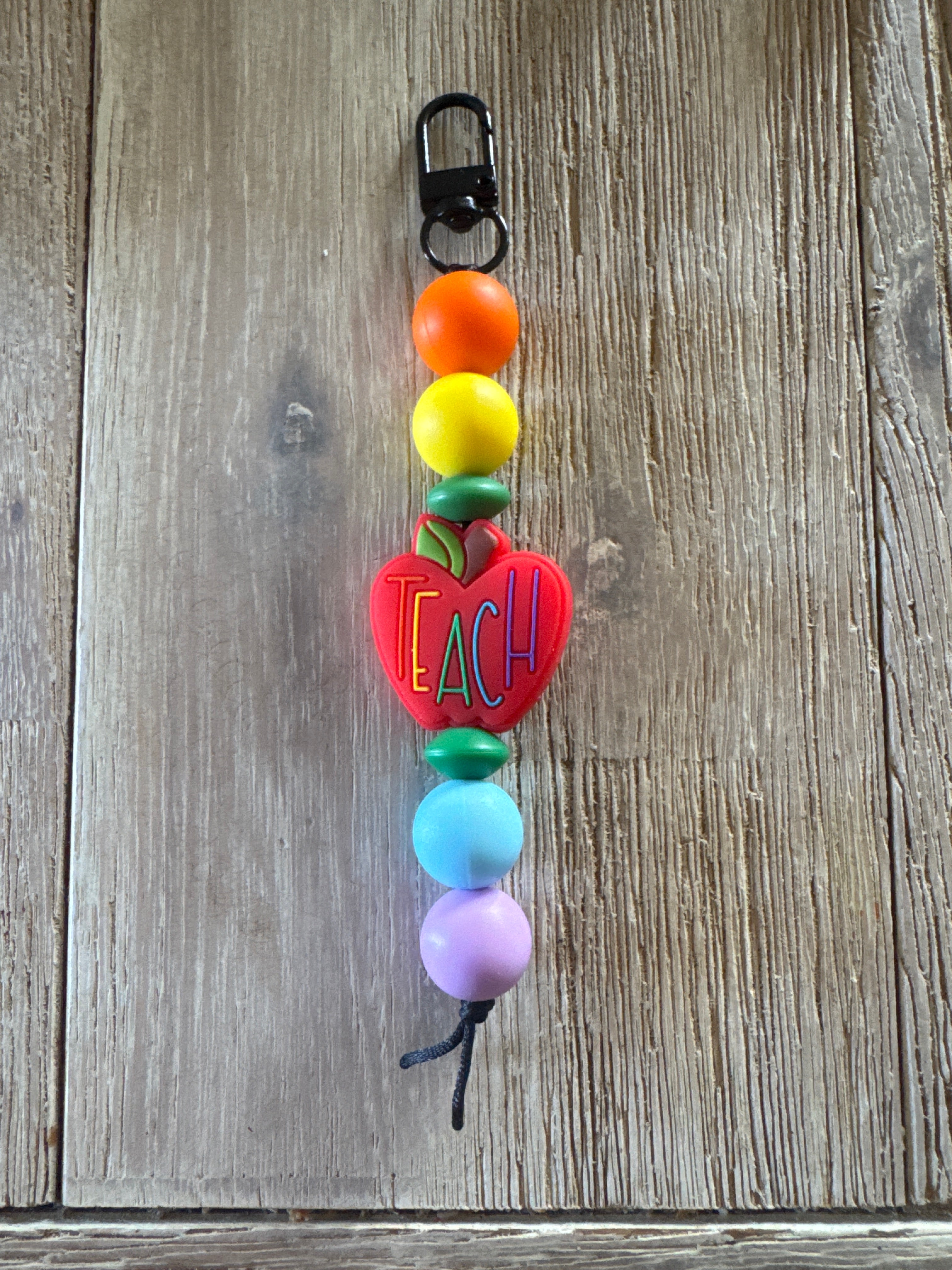 Rainbow teach keychain
