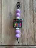 Teacher flower keychain