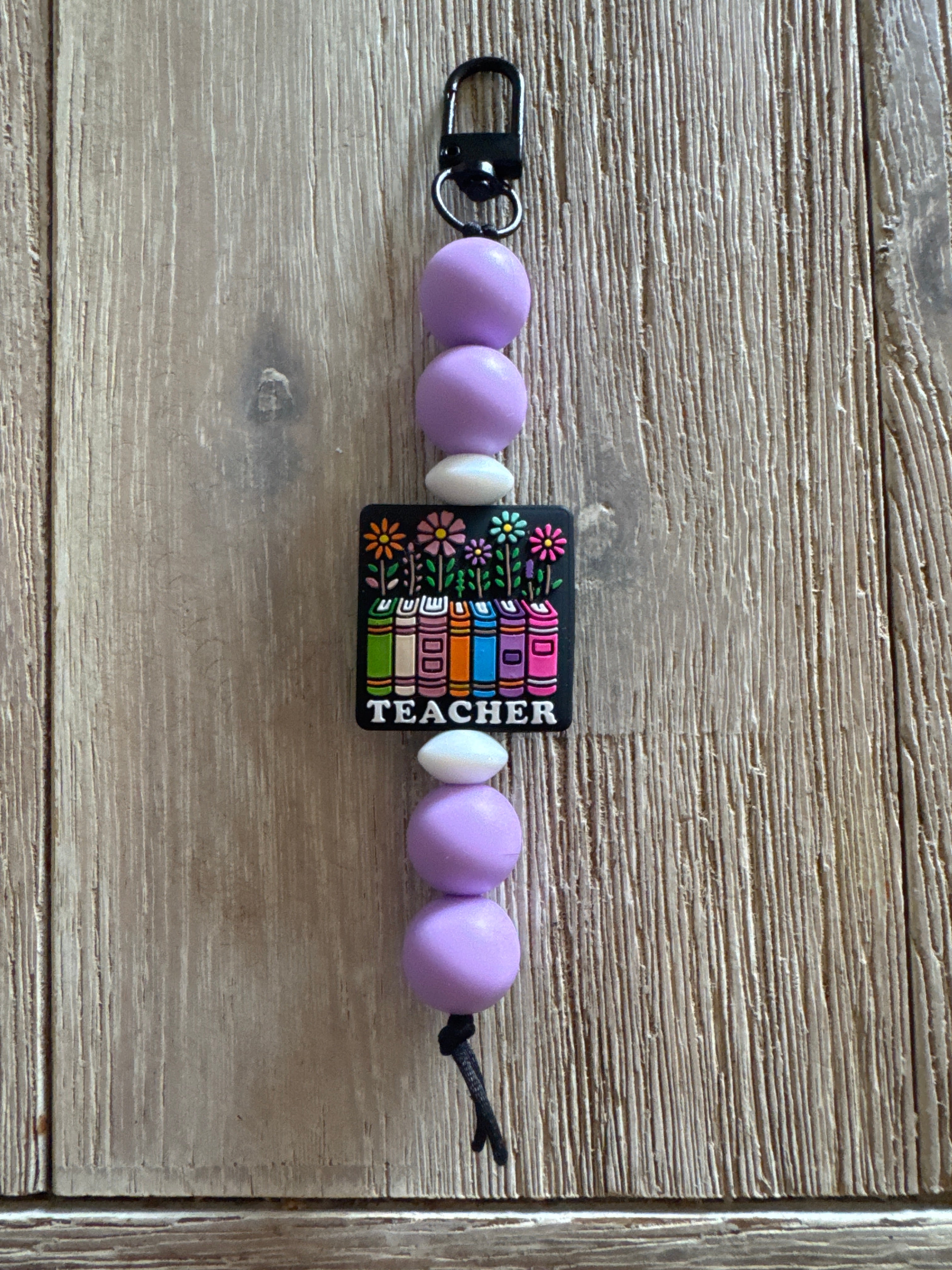 Teacher flower keychain